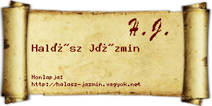 Halász Jázmin névjegykártya